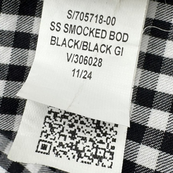 OLD NAVY NWT Women's 2X Black White Gingham Waist-Defined Puff-Sleeve Mini Dress - Picture 7 of 10